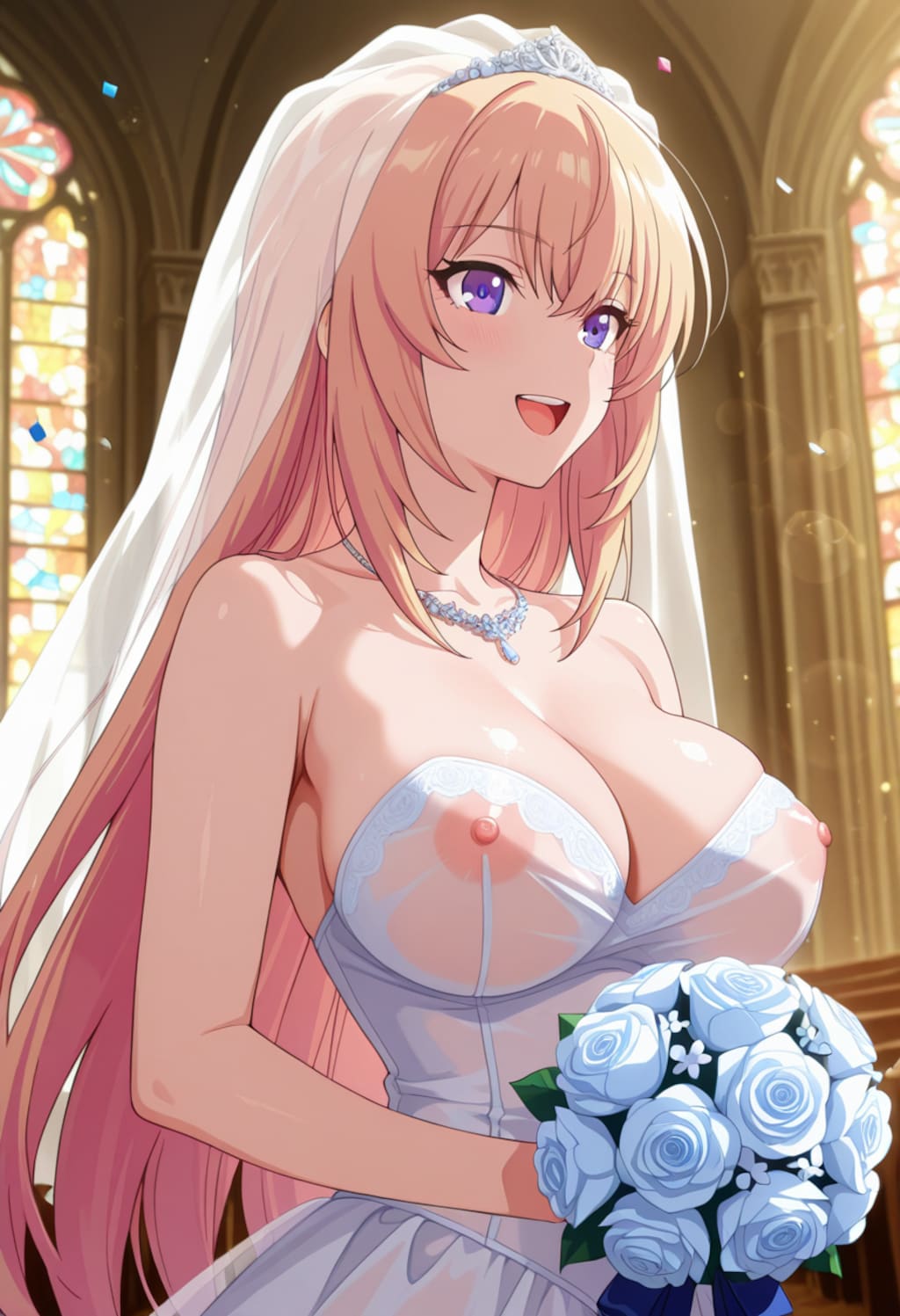 乳首丸見えのウェディングドレスを着た帆波ちゃんと結婚したい