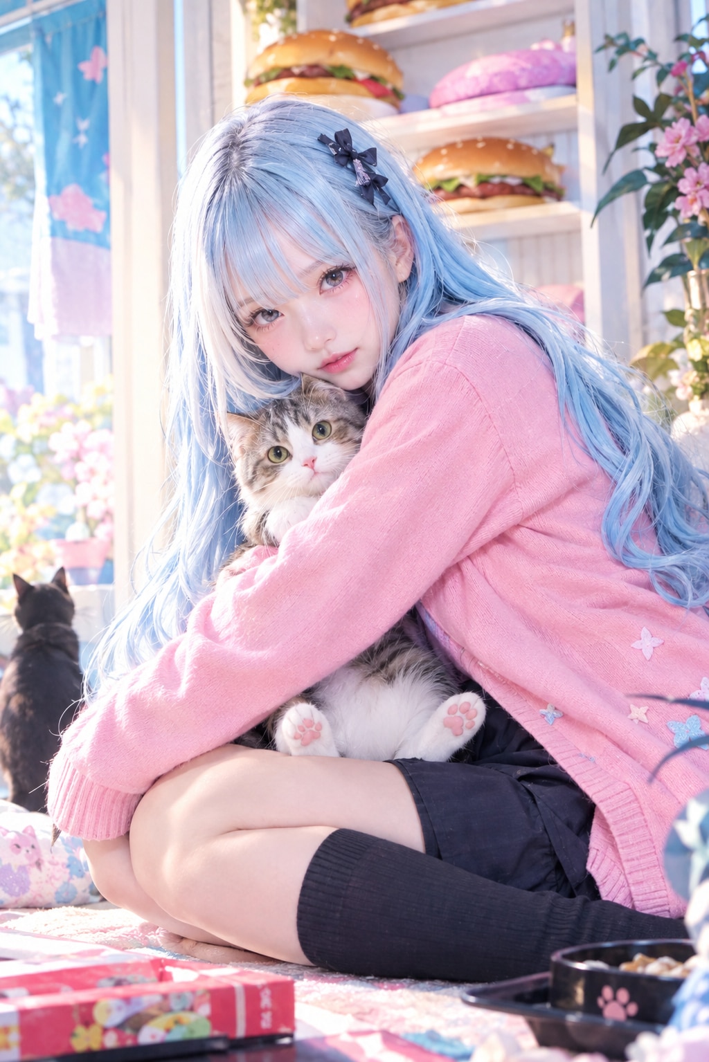 猫と女の子 | の人気AIイラスト・グラビア