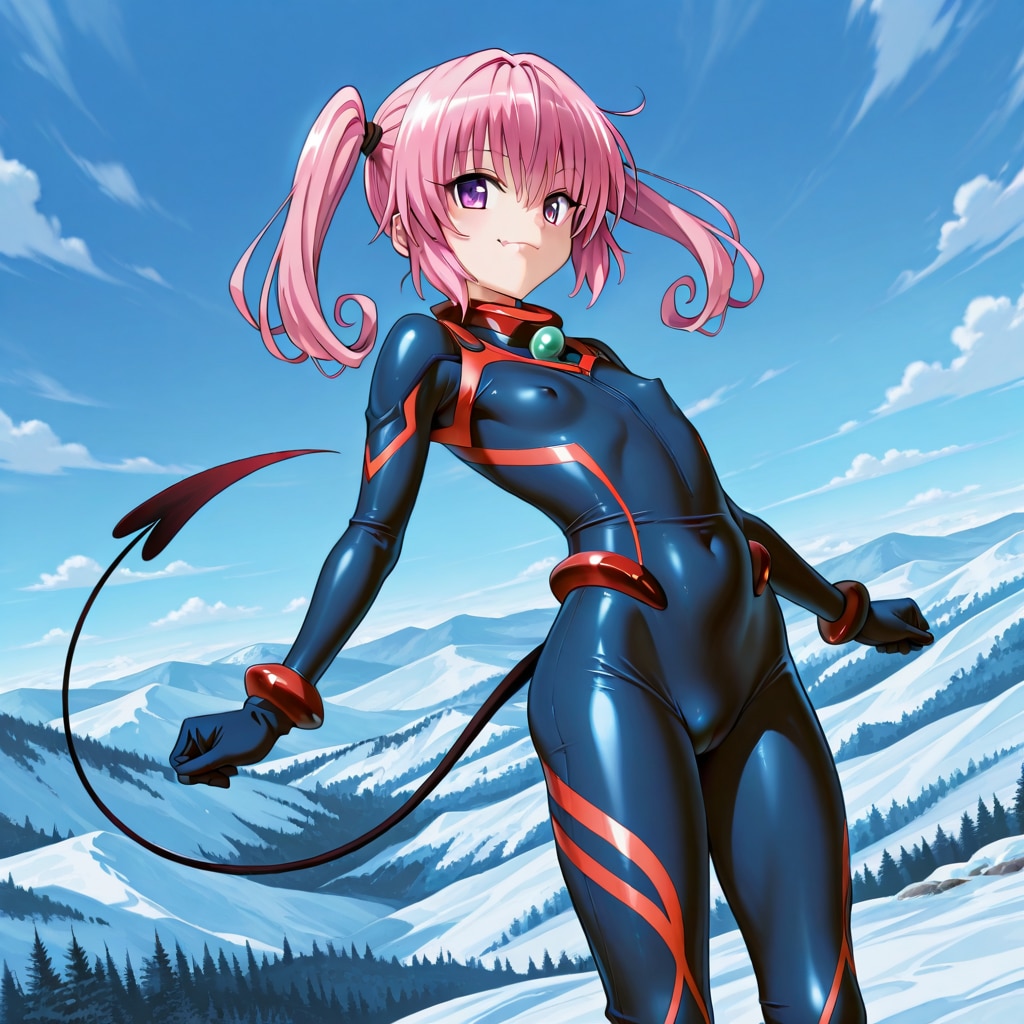ダイビングスーツを着たナナ・アスタ・デビルーク