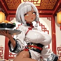 中華料理店のバイトを始めた褐色銀髪ちゃん 4枚目