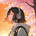夕暮れと桜に包まれて 3枚目