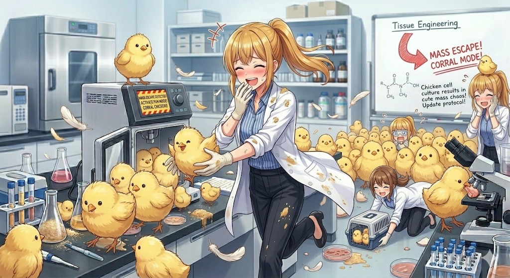 実験室での大惨事🤣🐥