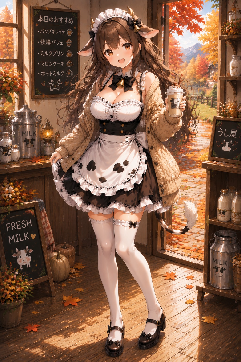 牛娘さんと春夏秋冬の姿