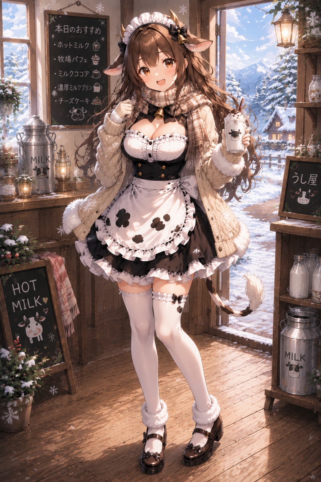 牛娘さんと春夏秋冬の姿
