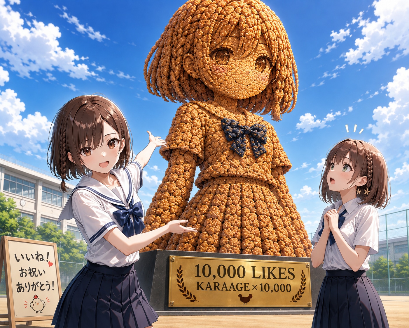 【御礼】10,000個のありがとう🍗 | の人気AIイラスト・グラビア