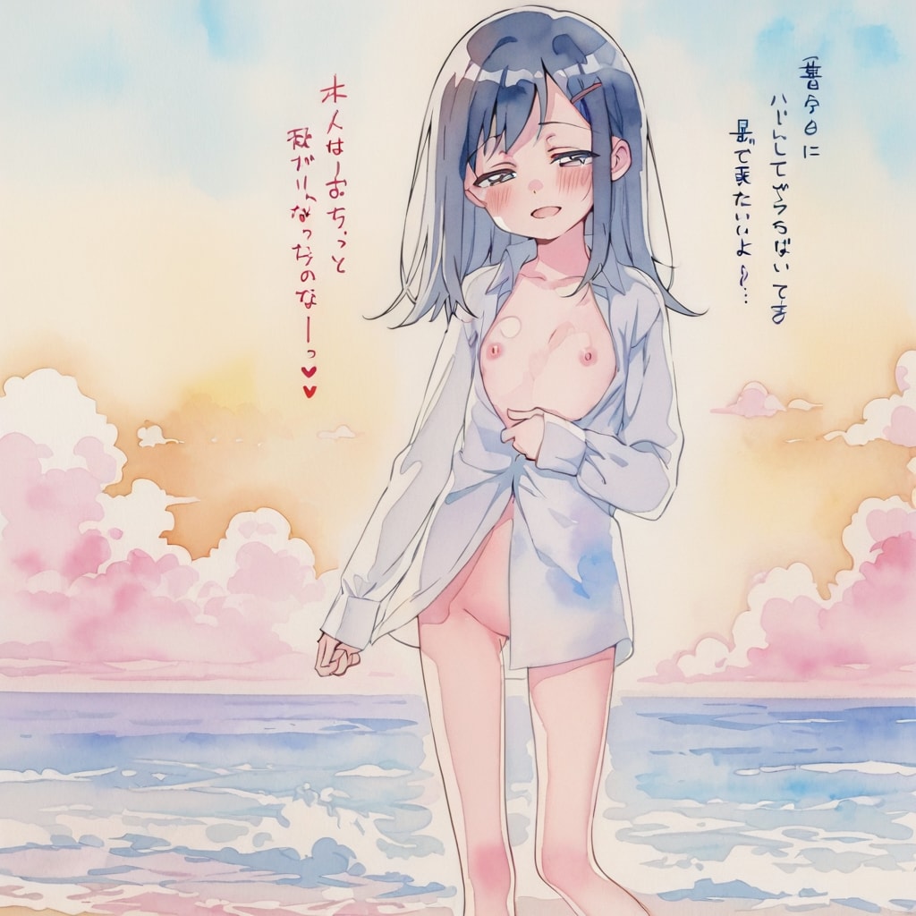 半裸ガール