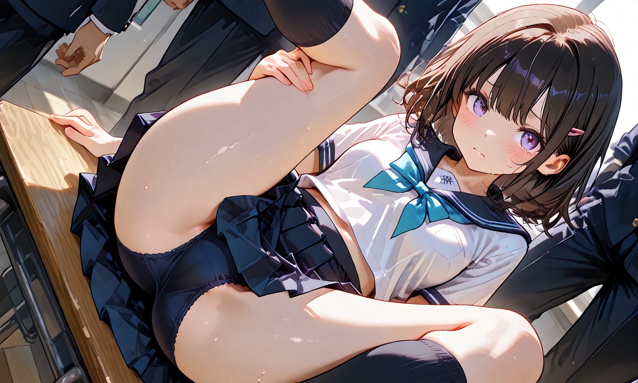 脚を拡げられて