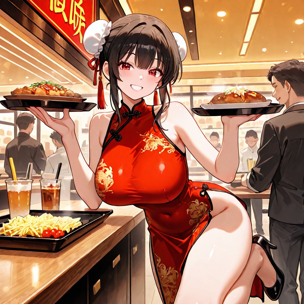 チャイナドレスの娘 | の人気AIイラスト・グラビア