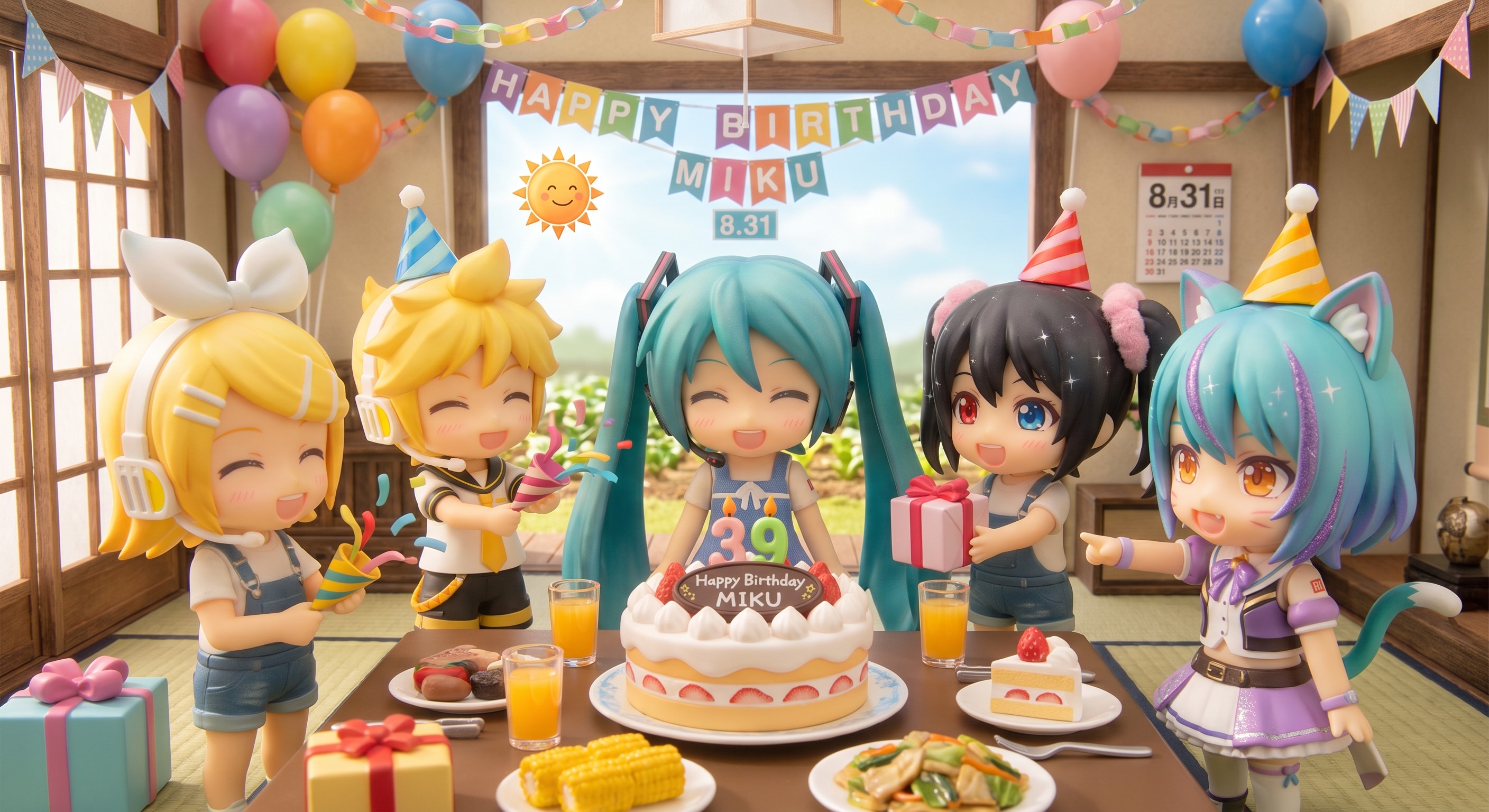 ミクちゃんのお誕生日🎉 | の人気AIイラスト・グラビア