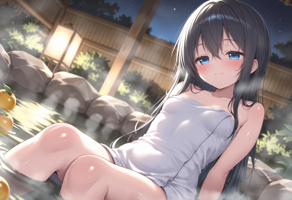 黒髪お嬢様・柚子湯