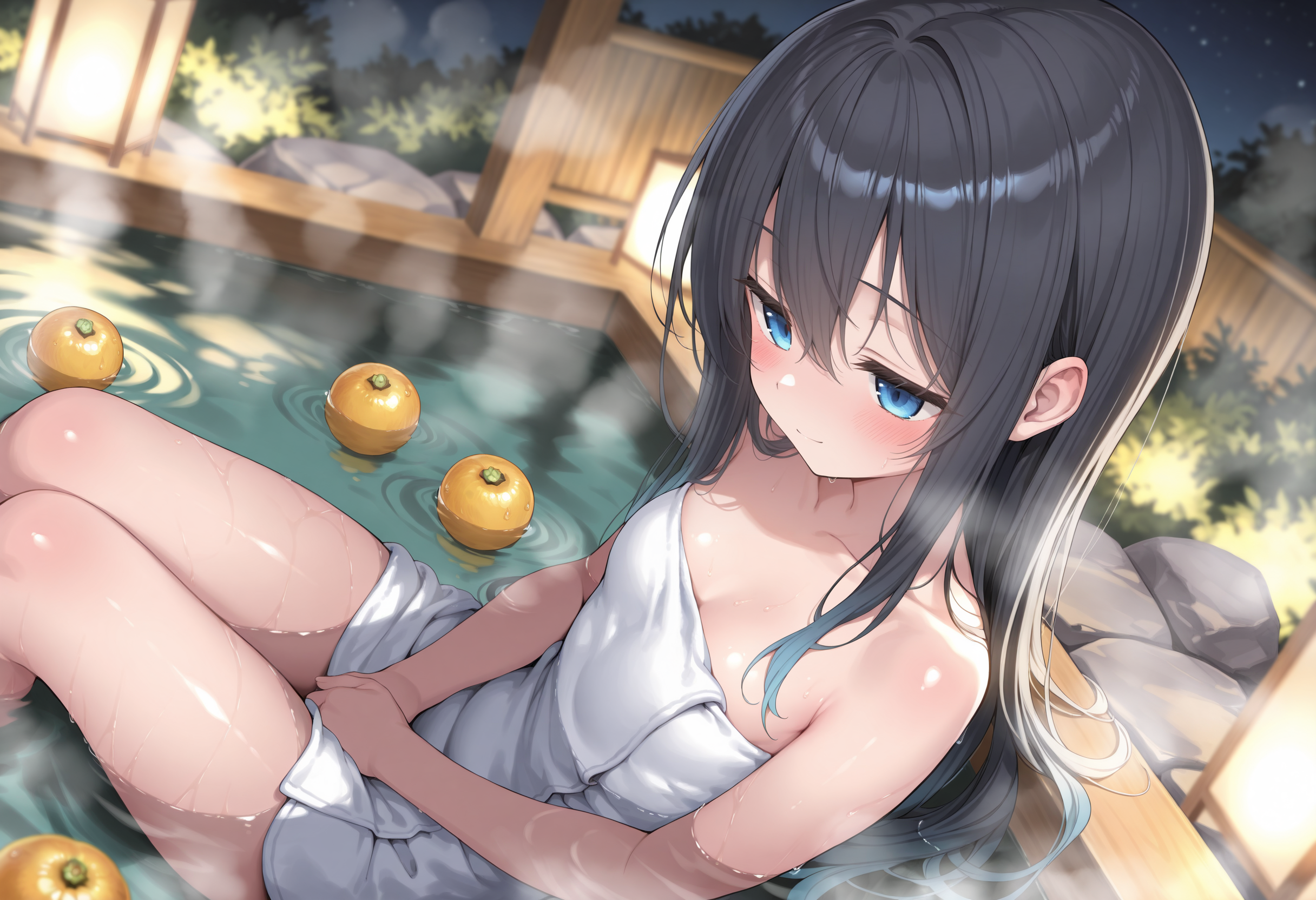 黒髪お嬢様・柚子湯