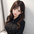 巨乳OLギャル　座りポーズ　高解像度 3枚目