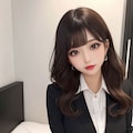 巨乳OLギャル　座りポーズ　高解像度 6枚目