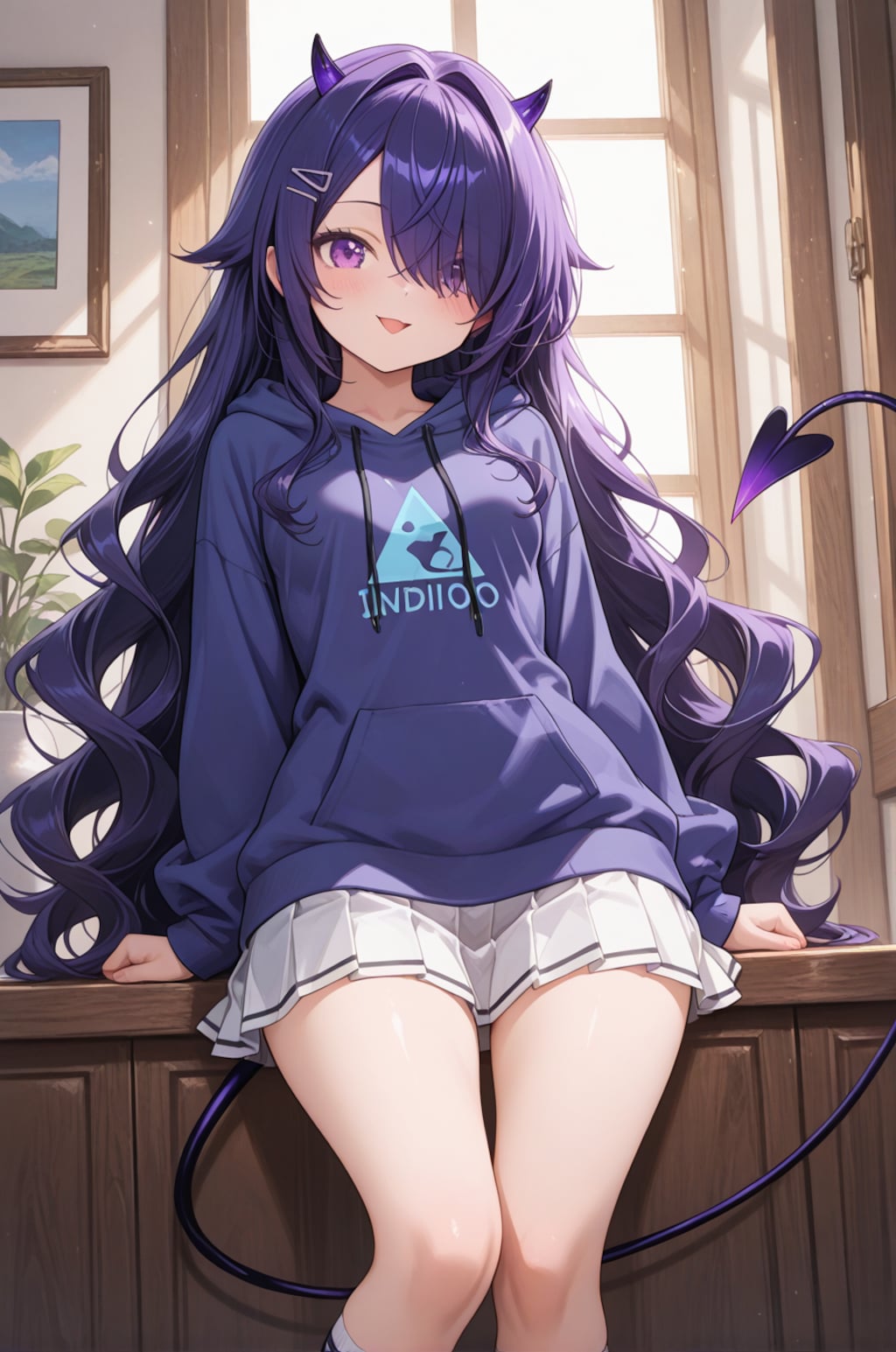 片メカクレ小悪魔さん