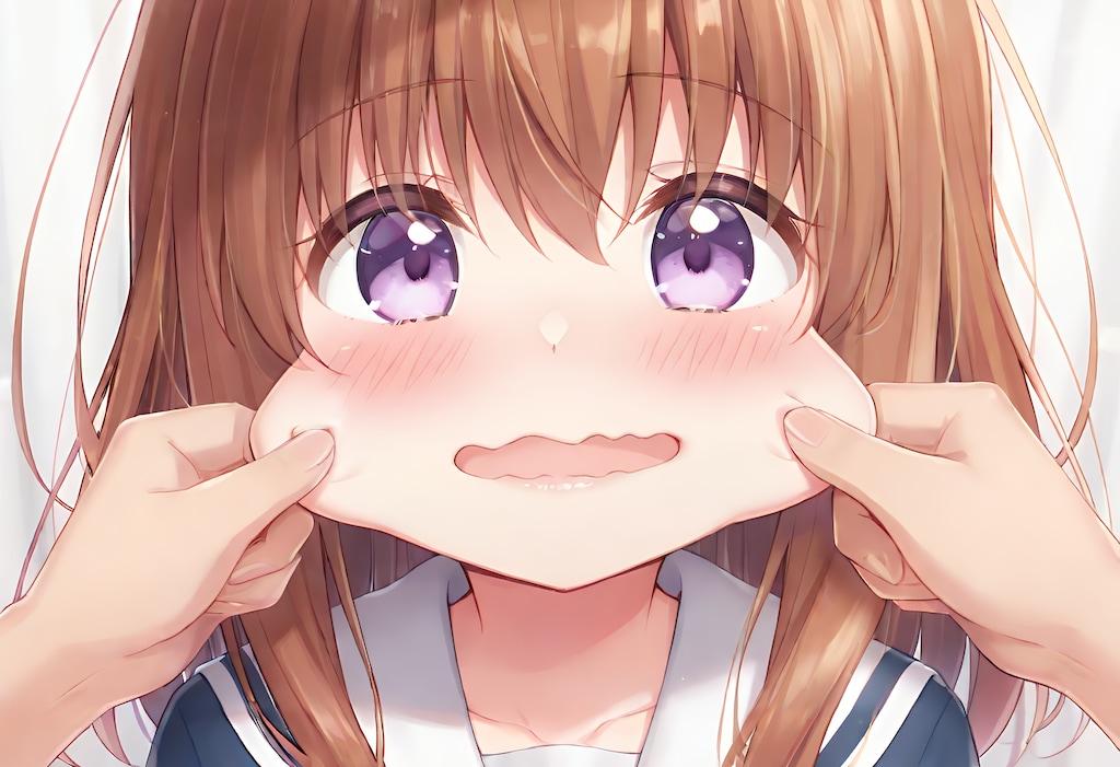 頬つねりの時間です