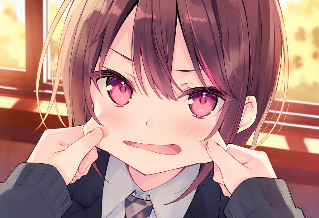 頬つねりの時間です