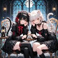 猫娘たちのお茶会 2枚目
