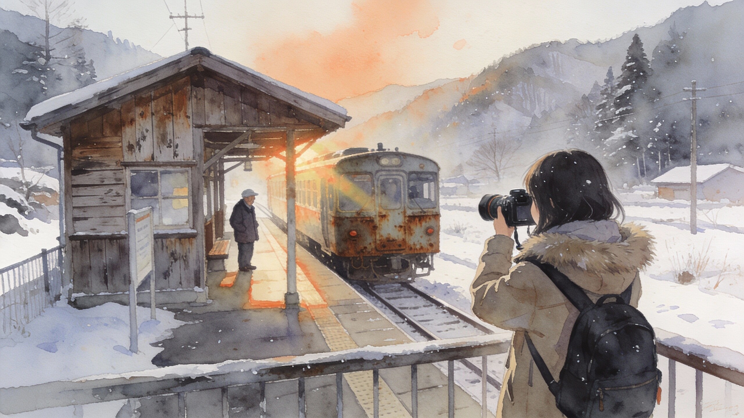 撮り鉄少女3 | の人気AIイラスト・グラビア