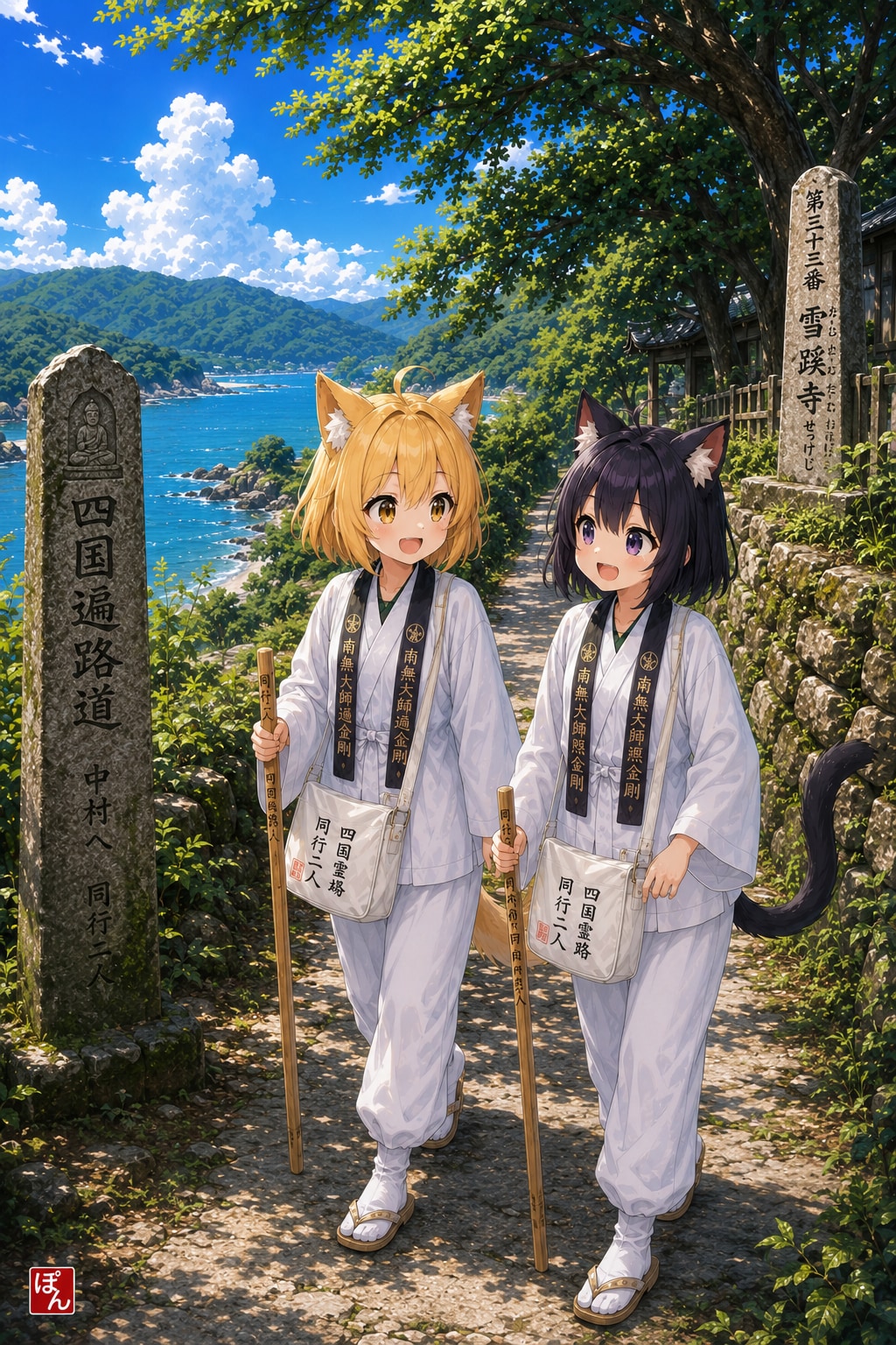 夏空の同行二人