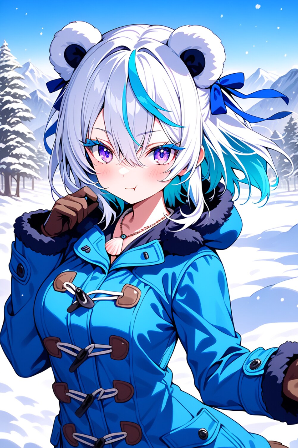 うちの子紹介⑫白クマ獣人ちゃん | の人気AIイラスト・グラビア