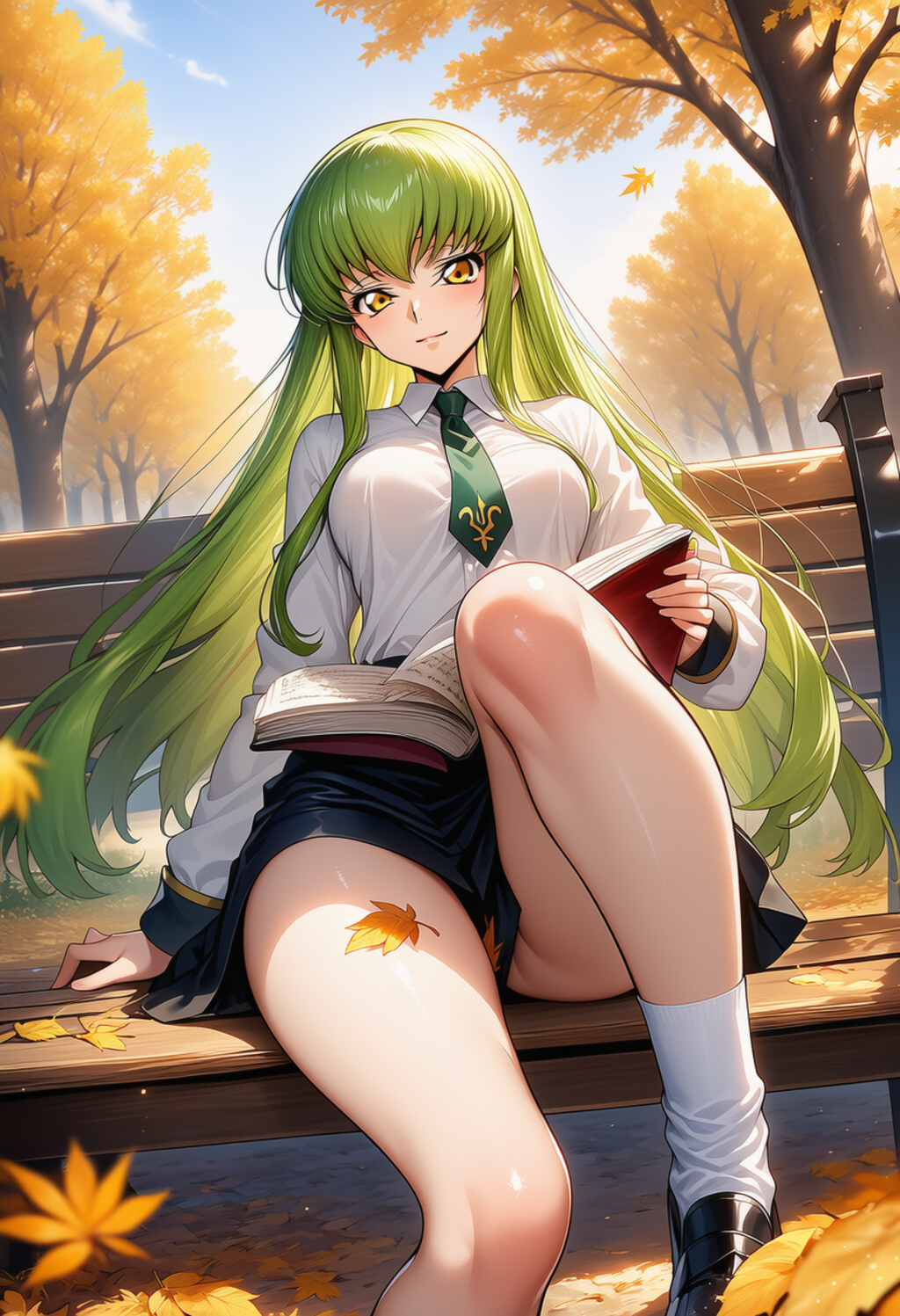 木漏れ日に沈む頁 ― Pages Beneath the Autumn Sun