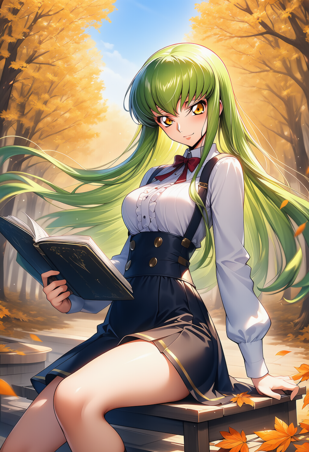 木漏れ日に沈む頁 ― Pages Beneath the Autumn Sun