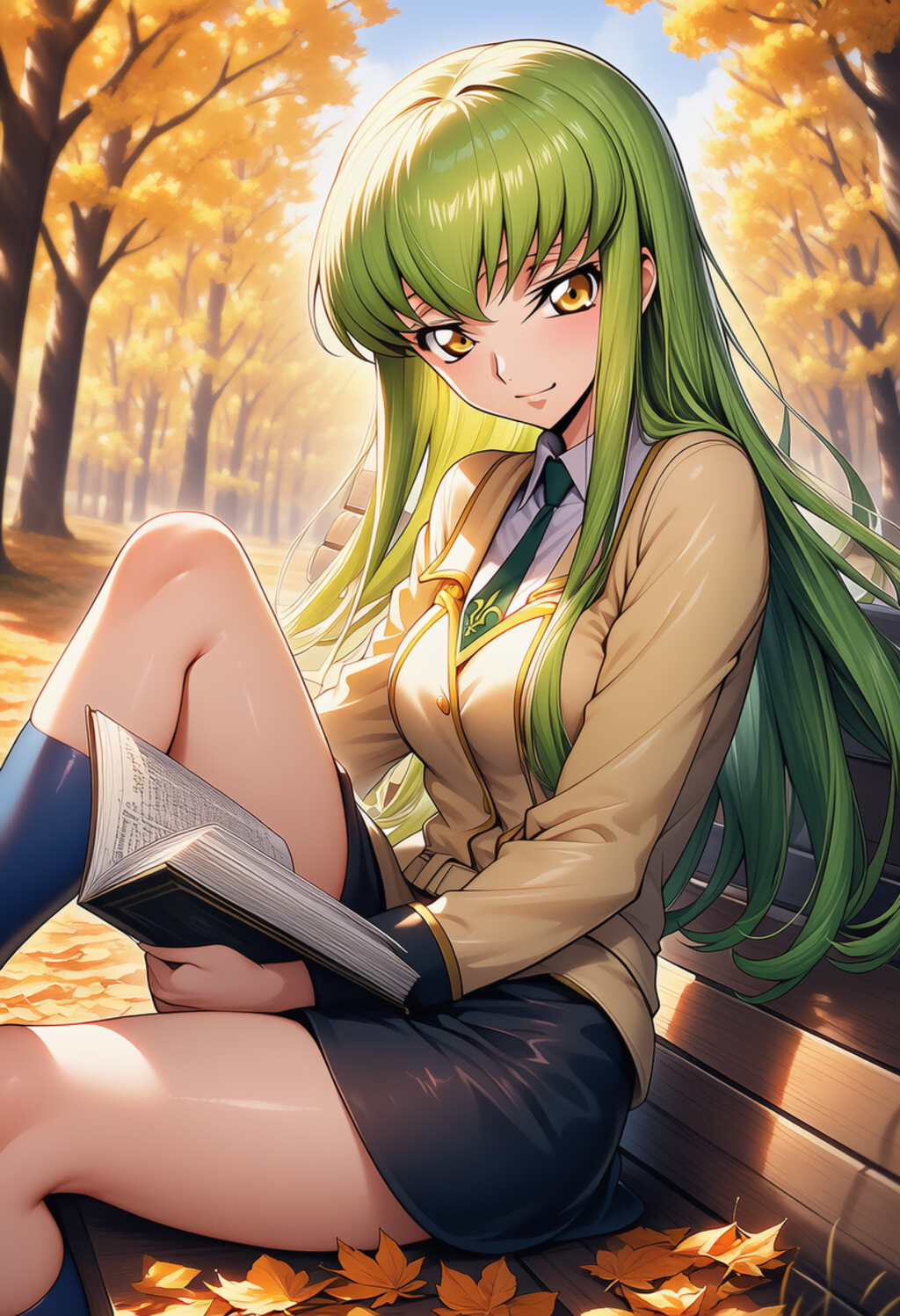 木漏れ日に沈む頁 ― Pages Beneath the Autumn Sun