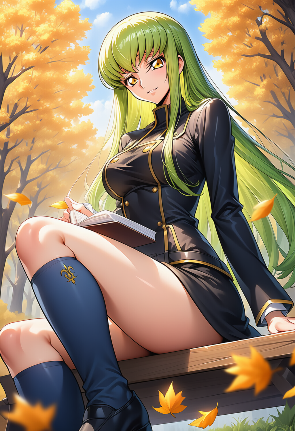 木漏れ日に沈む頁 ― Pages Beneath the Autumn Sun