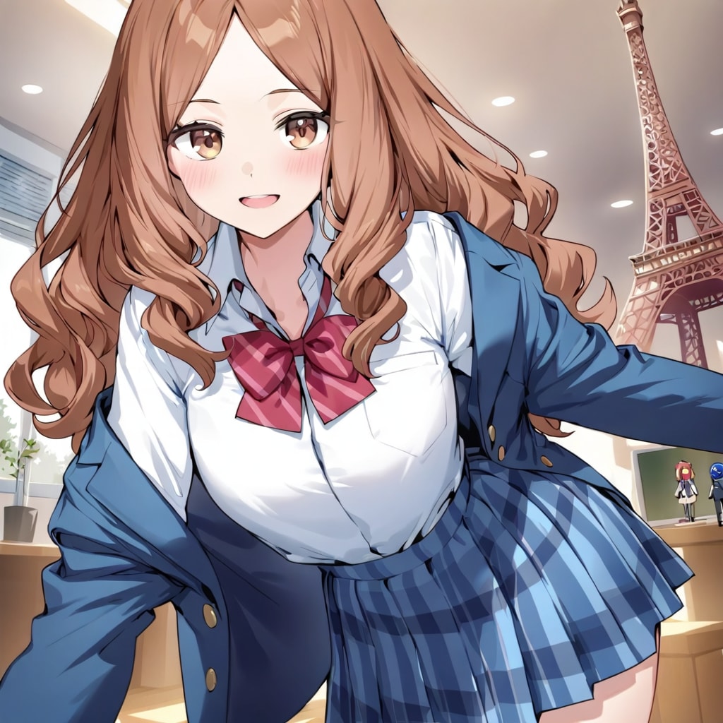 エッフェル塔模型と私 | の人気AIイラスト・グラビア