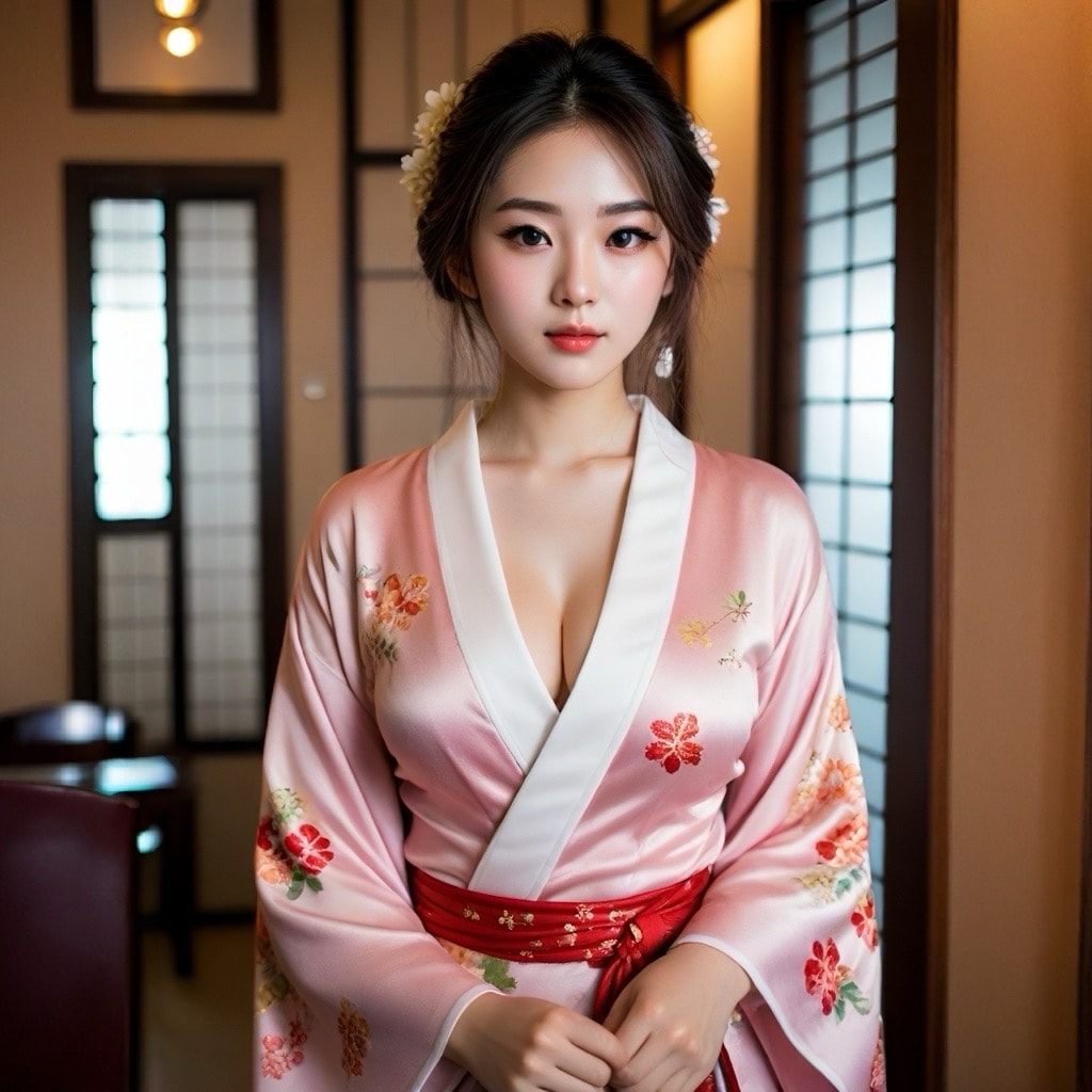 着物姿のセクシーな女性