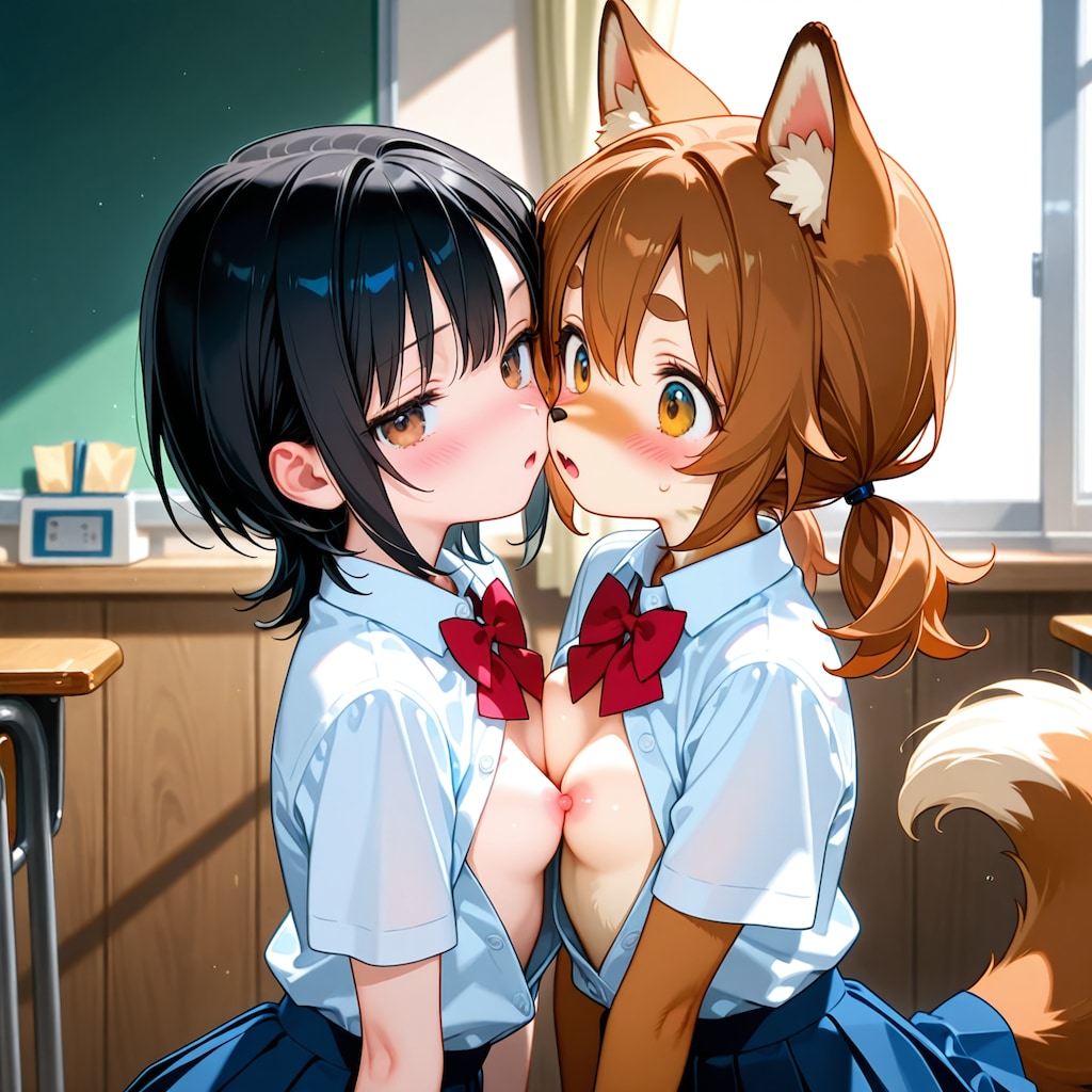 イケメン女子とケモ転校生ちゃん