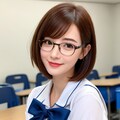 おはよう。先生も今日は制服。眼鏡と女子高校生 2枚目