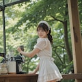新緑カフェのメイド 4枚目