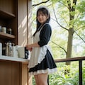 新緑カフェのメイド 2枚目