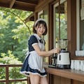 新緑カフェのメイド 3枚目