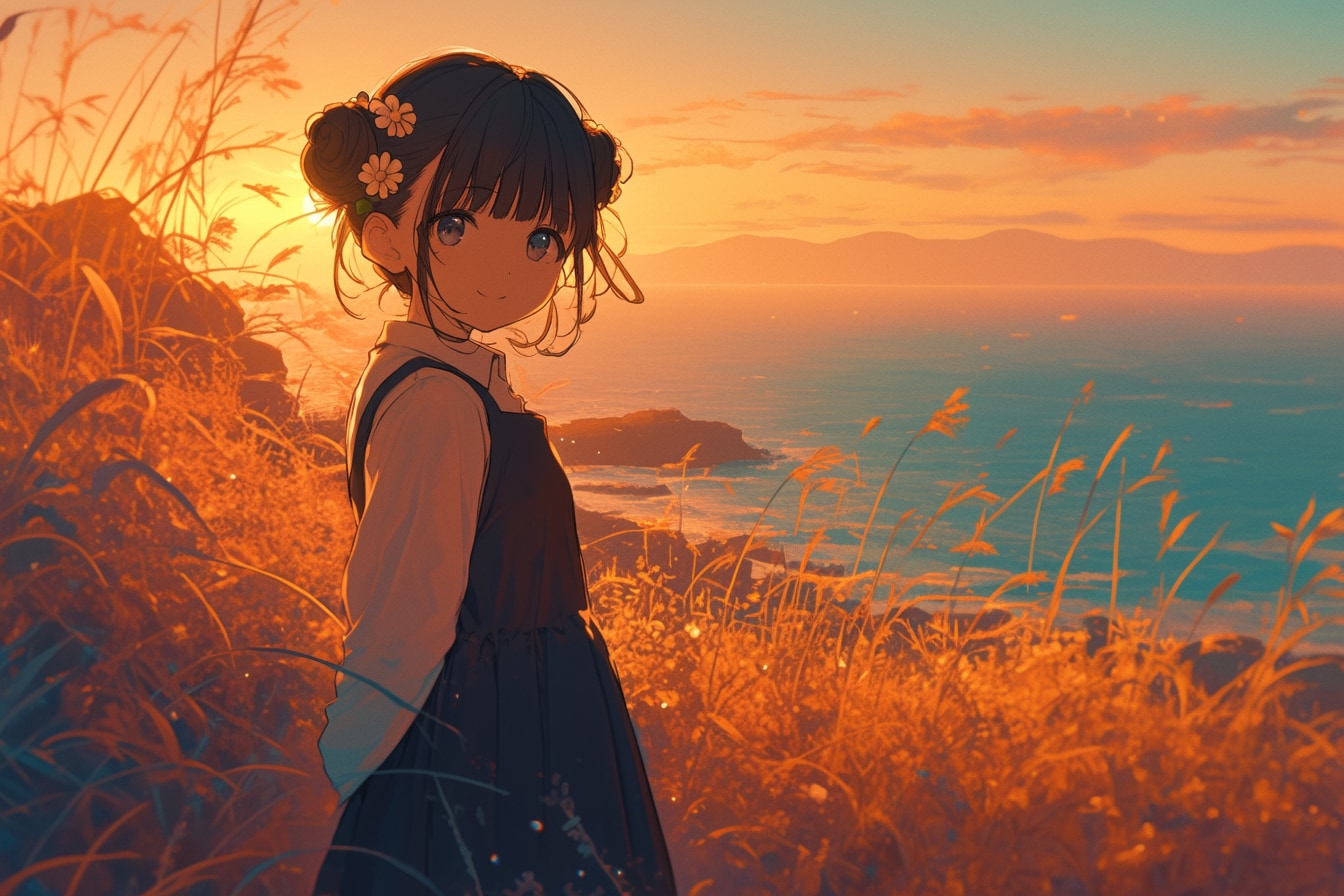 夕暮れのおだんごちゃん🍡✨154 | の人気AIイラスト・グラビア