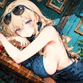 サングラスと少女 3枚目
