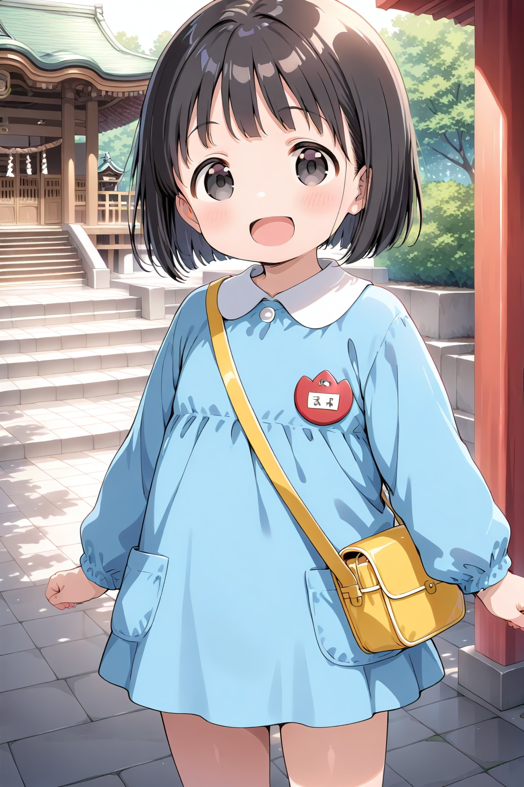 神社と幼稚園児