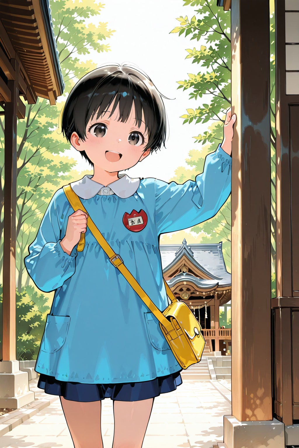 神社と幼稚園児