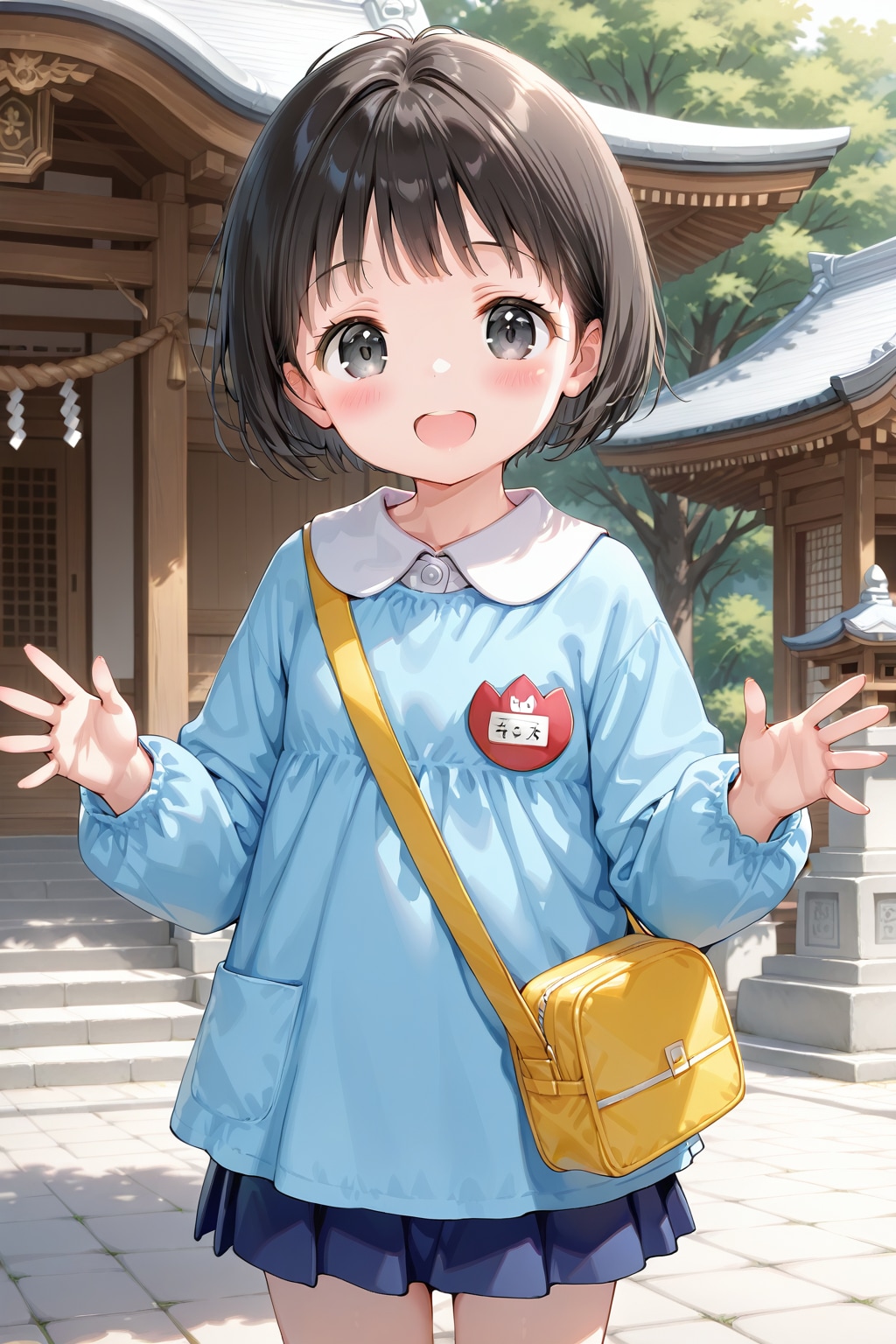 神社と幼稚園児