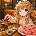 高級焼肉の小さな女の子 3枚目