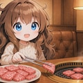 高級焼肉の小さな女の子 2枚目
