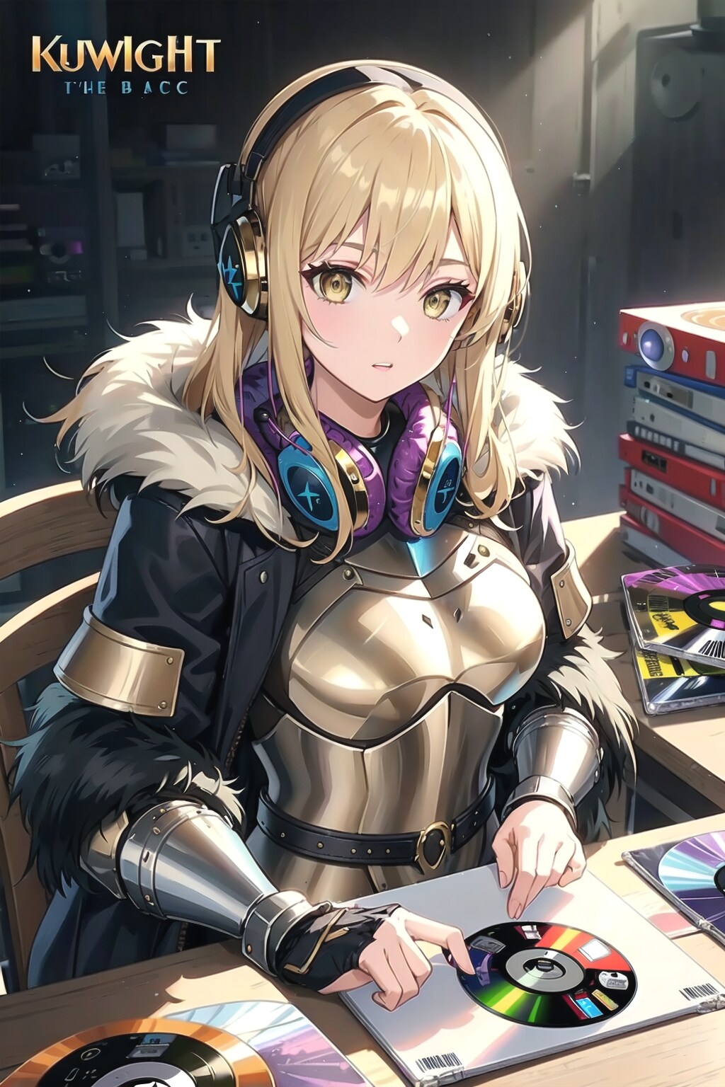 ちちぷい版ヘッドフォンブロンドの女騎士さん