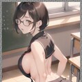 変形制服眼鏡巨乳ｊｋ　Deformed uniform glasses big breasts JK 4枚目