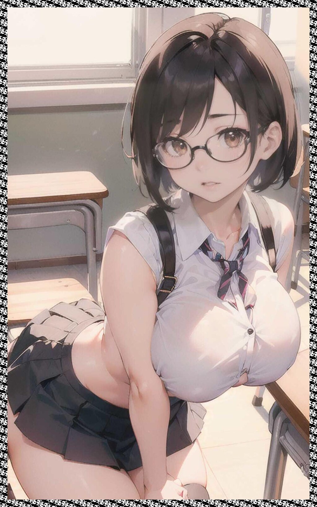 変形制服眼鏡巨乳ｊｋ　Deformed uniform glasses big breasts JK