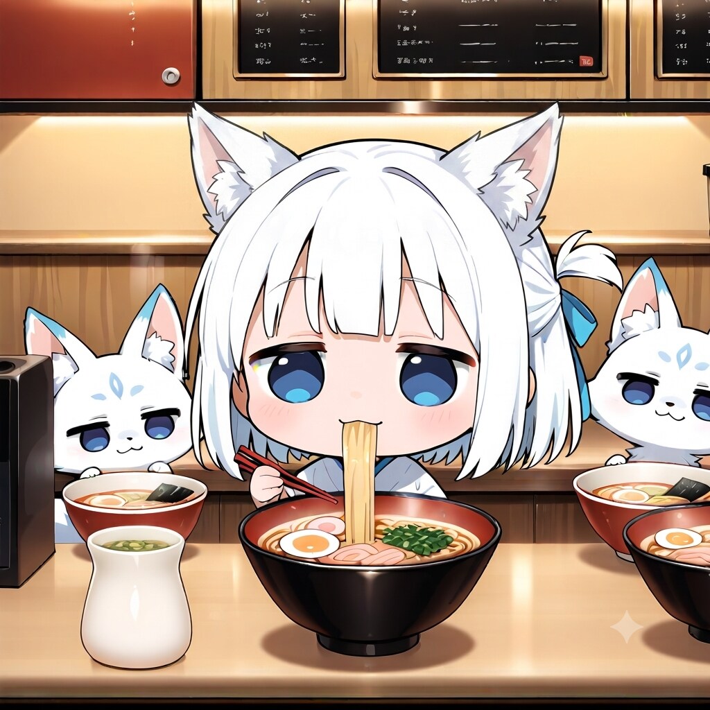 にゅー（ずるるる）