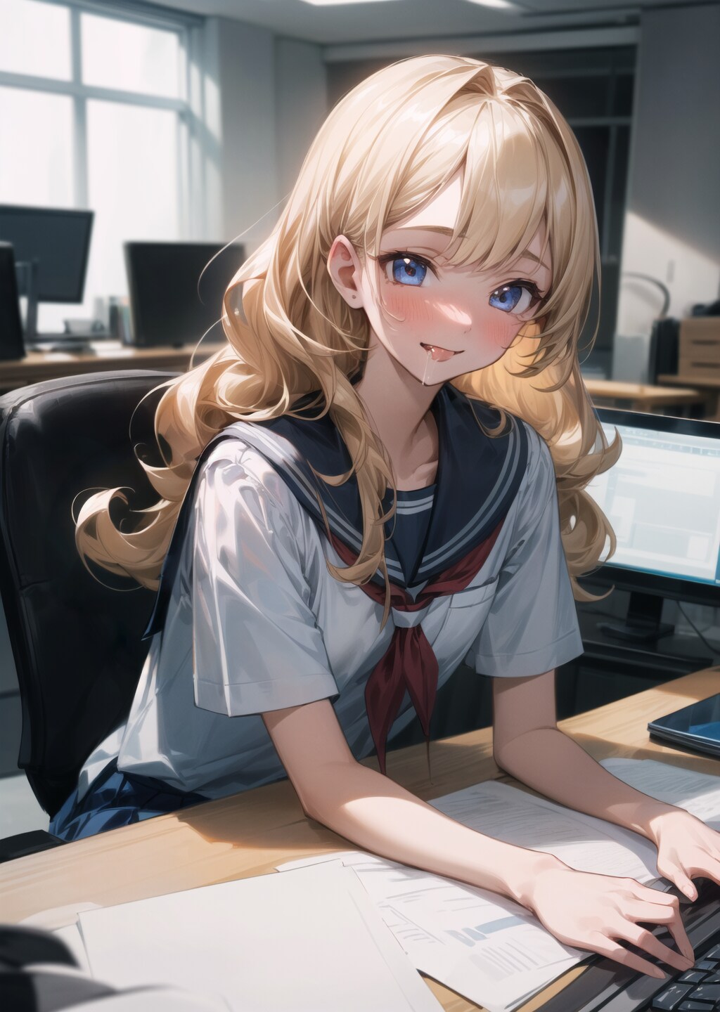 R18行き画像を選別中のちちぷいちゃん
