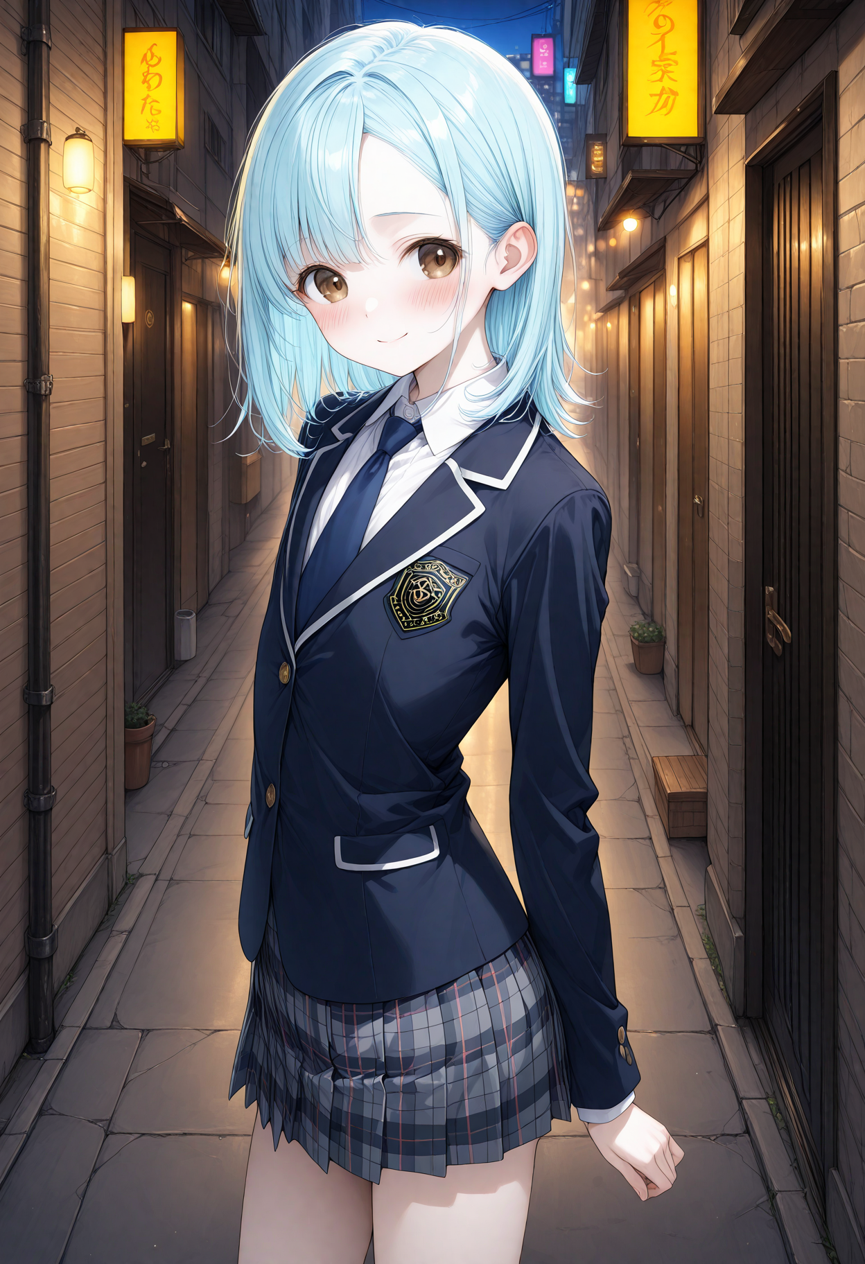 あお 夜のお散歩 | の人気AIイラスト・グラビア