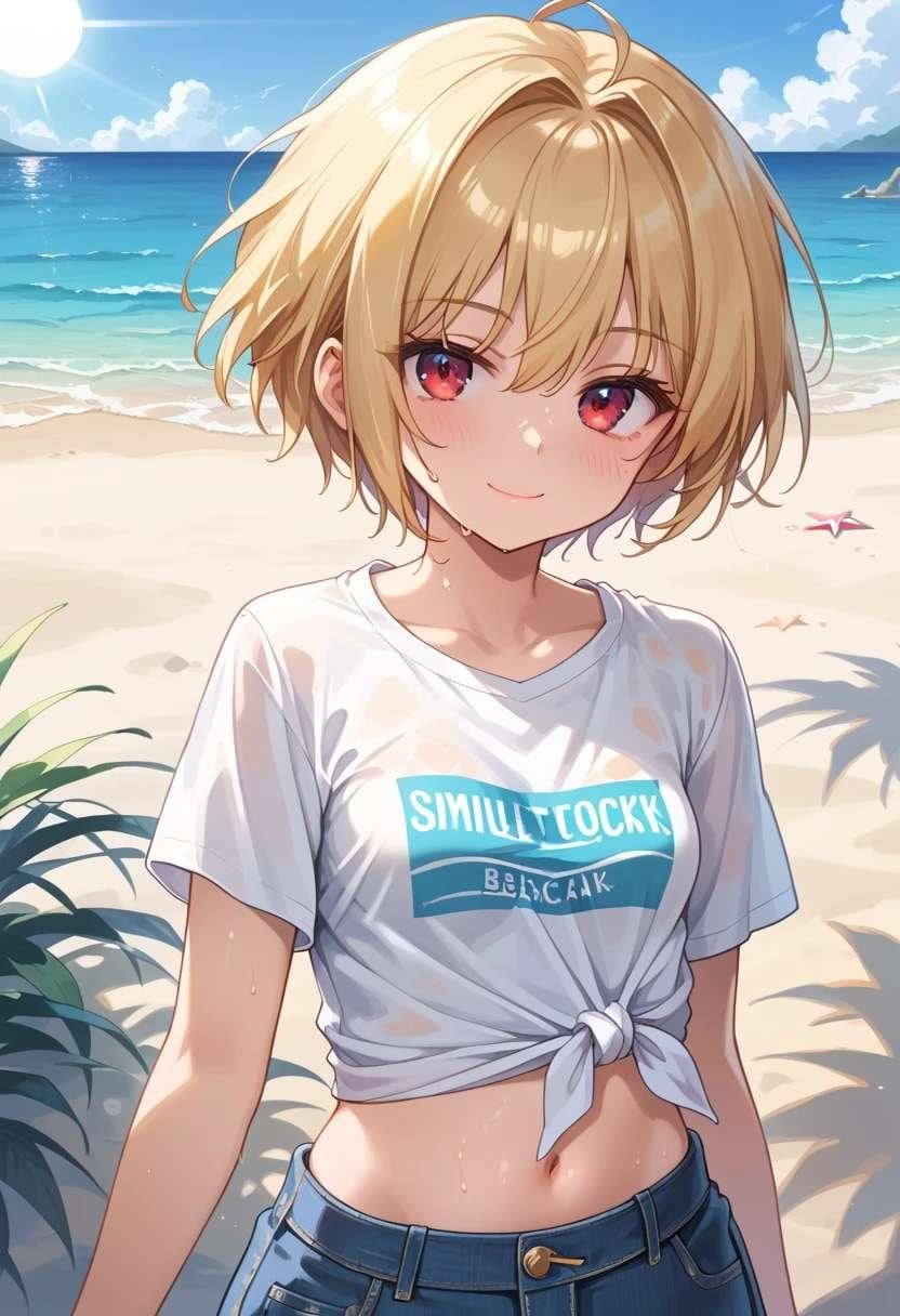 シャツの裾を結んだやつ