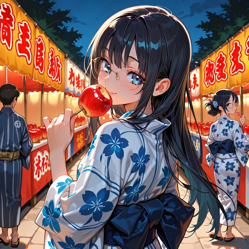 夏祭り林檎飴